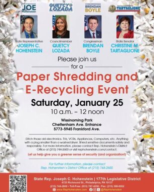 Paper Shredding & E-Recycling Event – 1.25.25